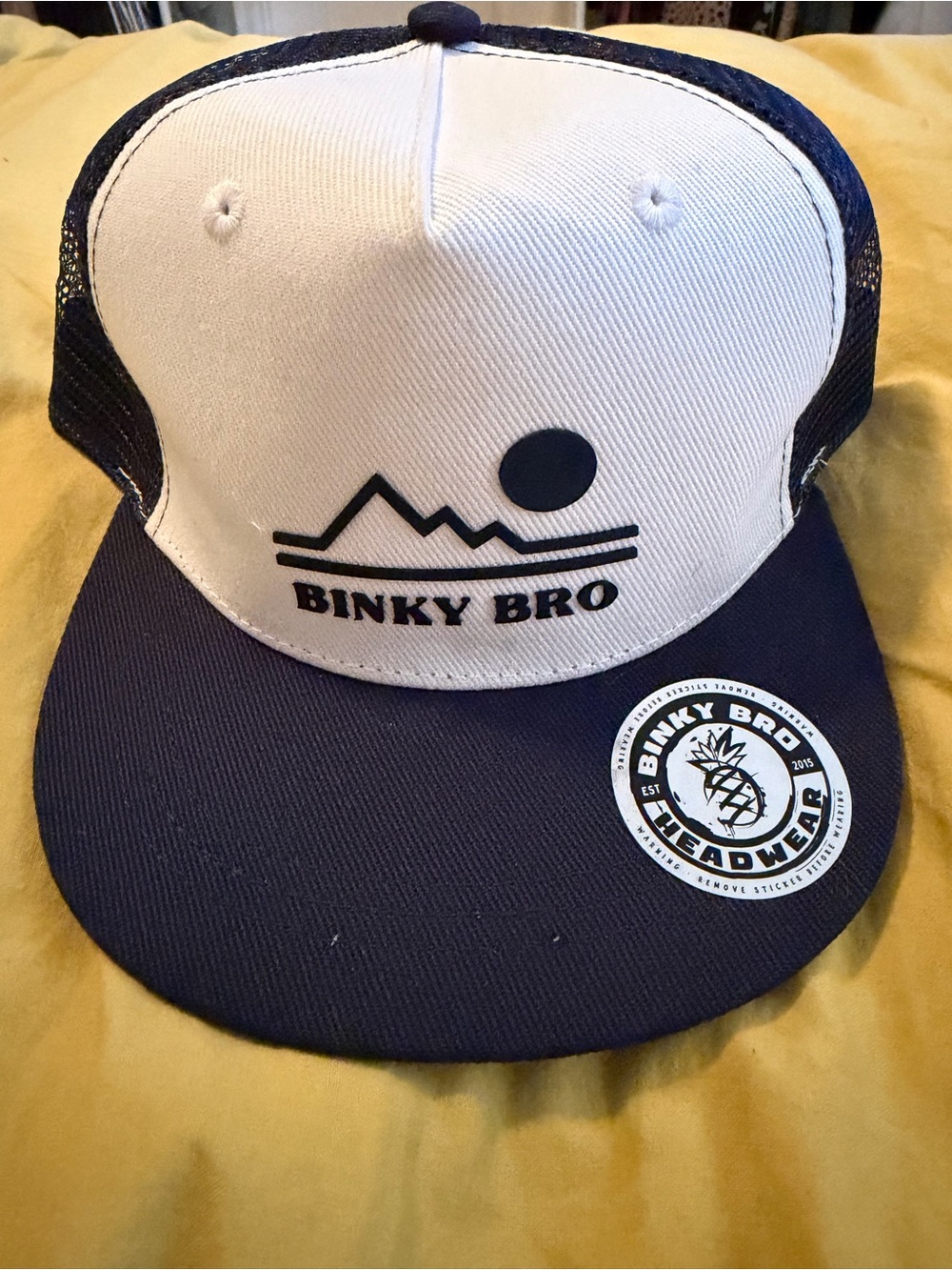 **NWT** Binky Bro- Kids Navy & White Trucker Hat